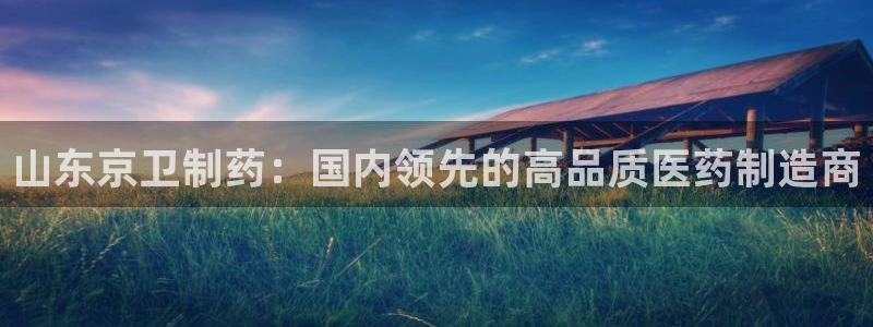 九游会老哥俱乐部：山东京卫制药：国内领先的高品质医药制造商