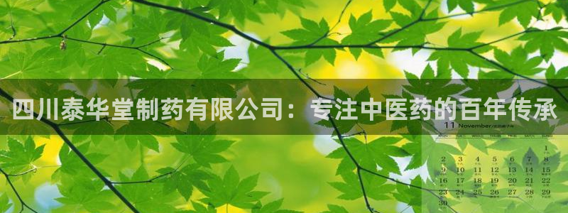 九游会老哥俱乐部社区论坛：四川泰华堂制药有限公司：专注中医药的百年传承