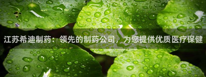 ag九游老哥俱乐部：江苏希迪制药：领先的制药公司，为您提供优质医疗保健