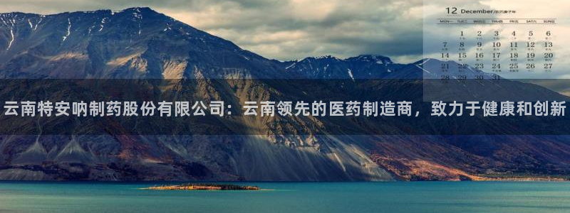 九游老哥俱乐部官网登录入口：云南特安呐制药股份有限公司：云南领先的医药制造商，致力于健康和创新