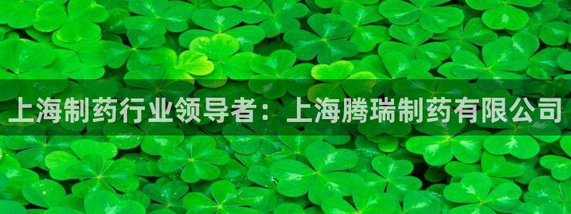 九游老哥俱乐部官网登录：上海制药行业领导者：上海腾瑞制药有限公司