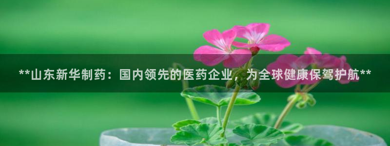 九游会老哥俱乐部官网首页：**山东新华制药：国内领先的医药企业，为全球健康保驾护航**