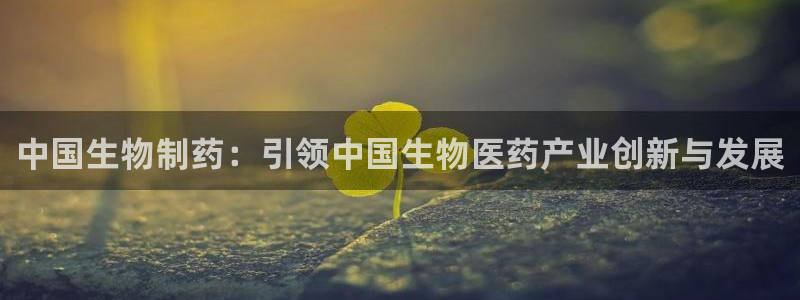 九游会老哥：中国生物制药：引领中国生物医药产业创新与发展