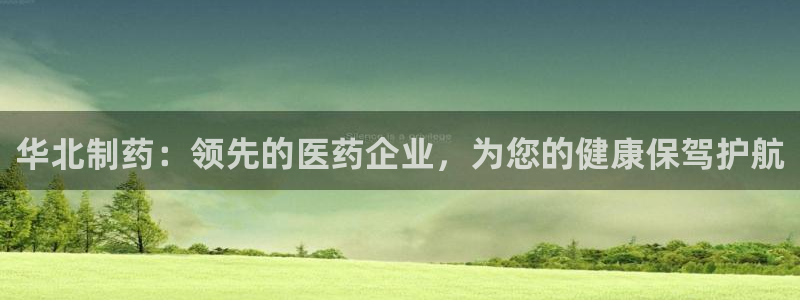 九游老哥俱乐部官网登录入口：华北制药：领先的医药企业，为您的健康保驾护航