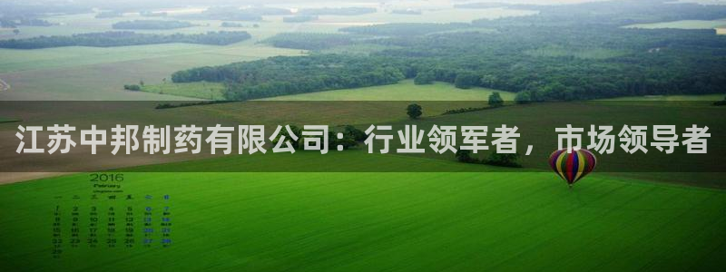 ag九游会老哥：江苏中邦制药有限公司：行业领军者，市场领导者