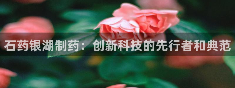 ag九游老哥俱乐部：石药银湖制药：创新科技的先行者和典范