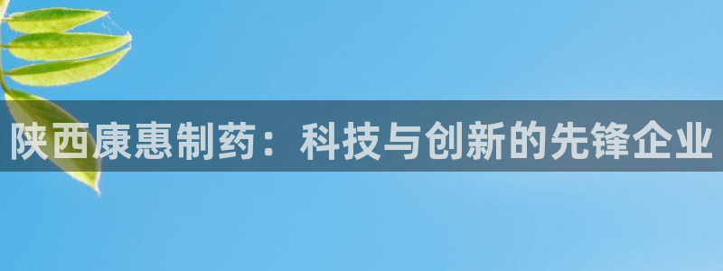 九游老哥俱乐部登录：陕西康惠制药：科技与创新的先锋企业