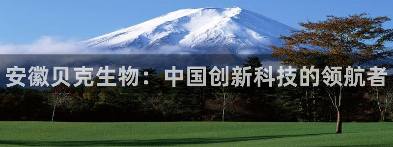 j9九游会老哥俱乐部交流区：安徽贝克生物：中国创新科技的领航者